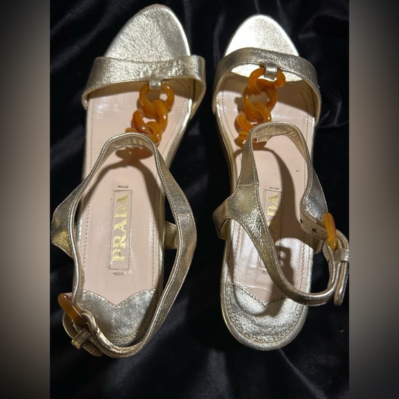 COPY - COPY - Prada cork heel platform sandals - Picture 1 of 6